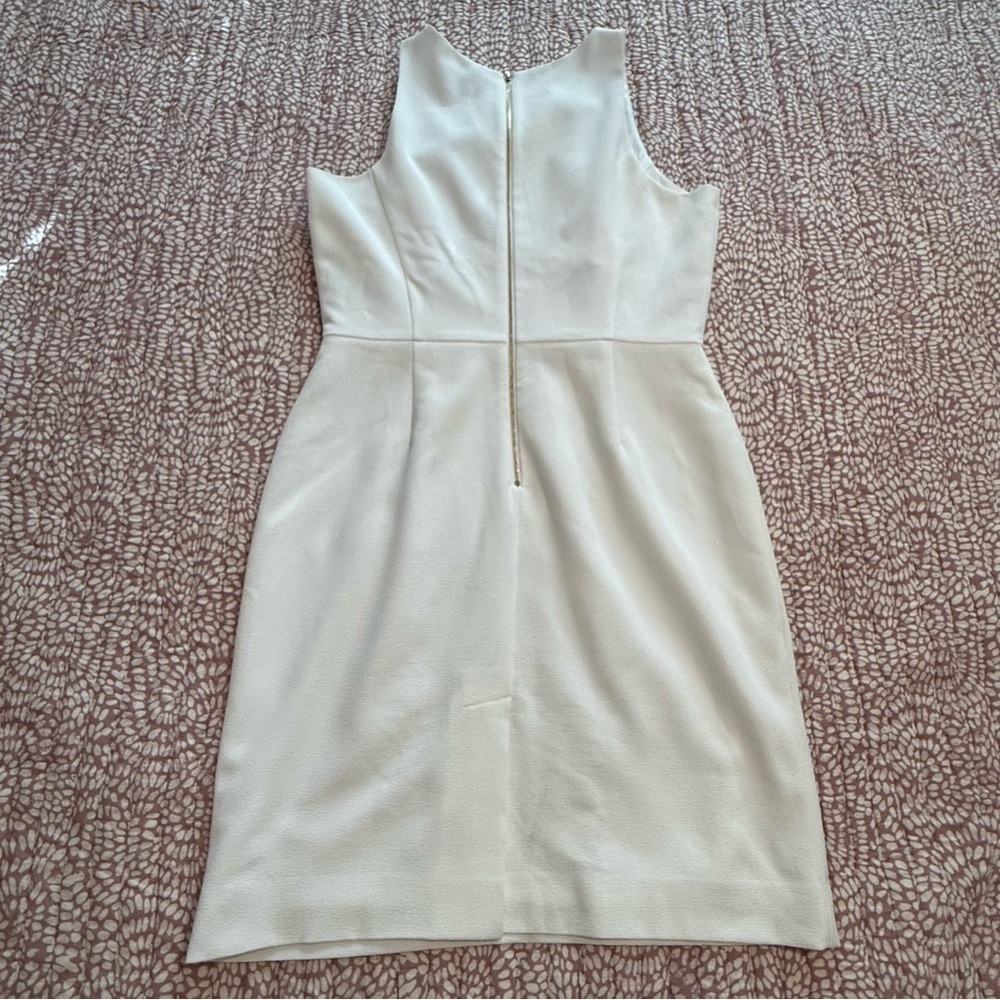 Tahari ASL White Dress with Blue Accents - Picture 6 of 8